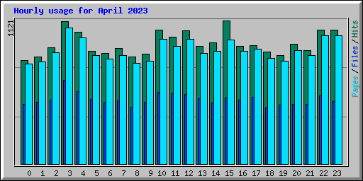 Hourly usage for April 2023